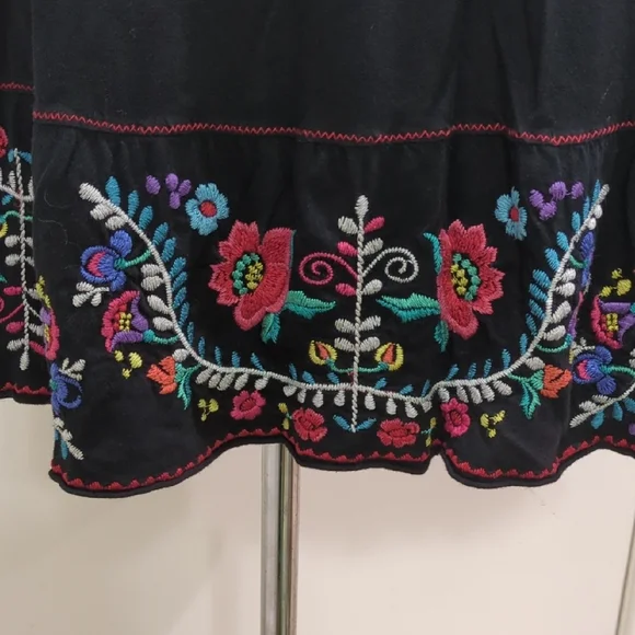 Vintage Johnny Was Tank Dress With Full Skirt And Embroidery. Size Small. - Picture 4 of 9